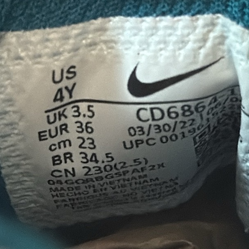 Kids Nike Air Max 90 LTR GS Trainers Turquoise/White - Picture 10 of 10